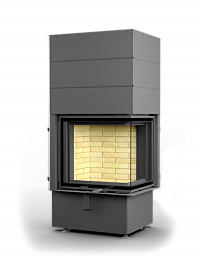 Каминная топка АСТОВ П2С 6057 - ТОПКА ПОДОВАЯ 2 СТЕКЛА (Г-образная) И ПОДЪЕМНЫМ МЕХАНИЗМОМ ДВЕРЦЫ