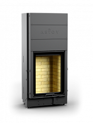 Каминная топка АСТОВ ПС 5574 - ТОПКА ПОДОВАЯ С ПРЯМЫМ, ВЕРТИКАЛЬНЫМ СТЕКЛОМ И ПОДЪЕМНЫМ МЕХАНИЗМОМ ДВЕРЦЫ