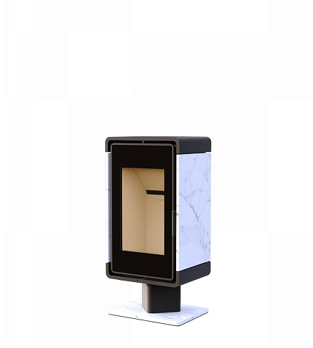 Печь-камин Астов Куб (ПК 4581) кам. на низкой ноге