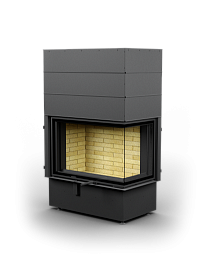 Каминная топка АСТОВ П2С 8457 - ТОПКА ПОДОВАЯ 2 СТЕКЛА (Г-образная) И ПОДЪЕМНЫМ МЕХАНИЗМОМ ДВЕРЦЫ