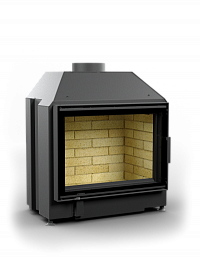 Каминная топка АСТОВ ПС 700 - ТОПКА ПОДОВАЯ С ПРЯМЫМ СТЕКЛОМ И БОКОВЫМ ОТКРЫВАНИЕМ ДВЕРЦЫ