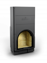 Каминная топка АСТОВ ПСА 7070 - ТОПКА ПОДОВАЯ С ПРЯМЫМ СТЕКЛОМ АРОЧНОГО ТИПА И ПОДЪЕМНЫМ МЕХАНИЗМОМ ДВЕРЦЫ