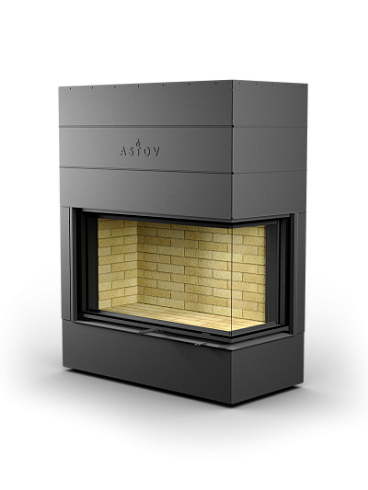 Каминная топка АСТОВ П2С 12570 - ТОПКА ПОДОВАЯ 2 СТЕКЛА (Г-образная) И ПОДЪЕМНЫМ МЕХАНИЗМОМ ДВЕРЦЫ