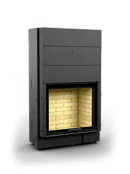 Каминная топка АСТОВ ПС 7363 - ТОПКА ПОДОВАЯ С ПРЯМЫМ СТЕКЛОМ И ПОДЪЕМНЫМ МЕХАНИЗМОМ ДВЕРЦЫ