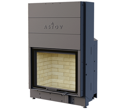Каминная топка АСТОВ ПС 8063 У - ТОПКА ПОДОВАЯ УГЛУБЛЕННАЯ С ПРЯМЫМ СТЕКЛОМ И ПОДЪЕМНЫМ МЕХАНИЗМОМ ДВЕРЦЫ
