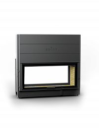 Каминная топка АСТОВ ПТ 12057 - ТОПКА ПОДОВАЯ, ТУННЕЛЬНАЯ (сквозная) С ПРЯМЫМИ СТЁКЛАМИ И ПОДЪЁМНЫМ МЕХАНИЗМОМ ОДНОЙ ДВЕРЦЫ