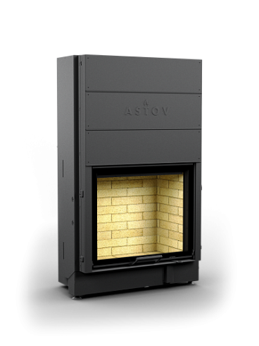 Каминная топка АСТОВ ПС 7363 - ТОПКА ПОДОВАЯ С ПРЯМЫМ СТЕКЛОМ И ПОДЪЕМНЫМ МЕХАНИЗМОМ ДВЕРЦЫ