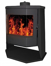 Печь-камин БАВАРИЯ ПАНОРАМА ПРИЗМА с плитой