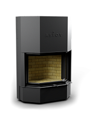 Каминная топка АСТОВ ПП 8857 - ПОДОВАЯ ТОПКА С ПРИЗМАТИЧЕСКИМ СТЕКЛОМ И ПОДЪЕМНЫМ МЕХАНИЗМОМ ДВЕРЦЫ