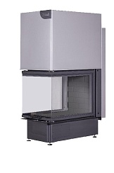 ДЕЛЬТА 700 РB три стекла подовое горение принтинг черный шамот