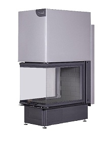 ДЕЛЬТА 700 РB три стекла подовое горение принтинг черный шамот