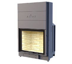 Каминная топка АСТОВ ПС 9074 У - ТОПКА ПОДОВАЯ УГЛУБЛЕННАЯ С ПРЯМЫМ СТЕКЛОМ И ПОДЪЕМНЫМ МЕХАНИЗМОМ ДВЕРЦЫ