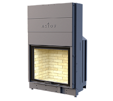 Каминная топка АСТОВ ПС 9074 У - ТОПКА ПОДОВАЯ УГЛУБЛЕННАЯ С ПРЯМЫМ СТЕКЛОМ И ПОДЪЕМНЫМ МЕХАНИЗМОМ ДВЕРЦЫ