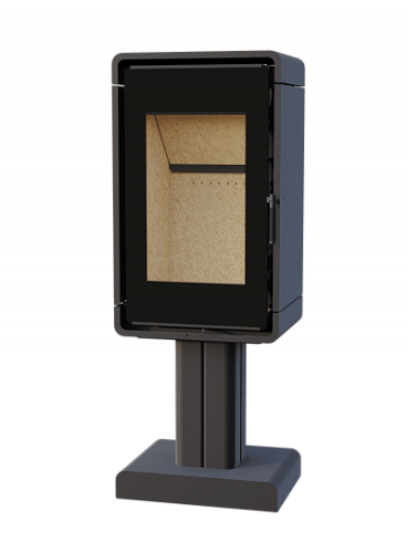 Печь-камин Астов Куб (ПК 4581) мет. на ноге