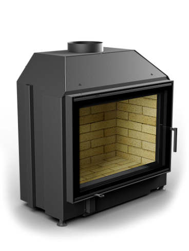 Каминная топка АСТОВ ПС 800 - ТОПКА ПОДОВАЯ С ПРЯМЫМ СТЕКЛОМ И БОКОВЫМ ОТКРЫВАНИЕМ ДВЕРЦЫ