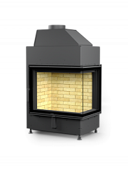 Каминная топка АСТОВ П2С 700 - ТОПКА ПОДОВАЯ 2 СТЕКЛА (Г-образная) И БОКОВЫМ ОТКРЫВАНИЕМ ДВЕРЦЫ