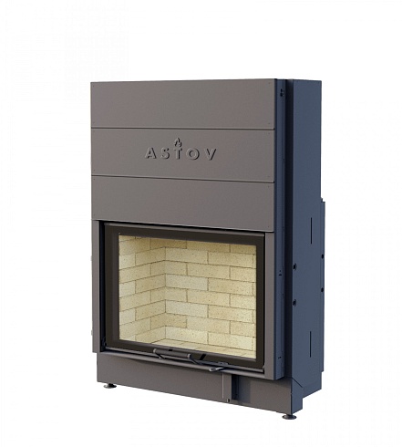 Каминная топка АСТОВ ПС 8057 - ТОПКА ПОДОВАЯ С ПРЯМЫМ СТЕКЛОМ И ПОДЪЕМНЫМ МЕХАНИЗМОМ ДВЕРЦЫ