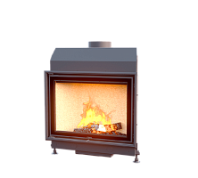 Каминная топка АСТОВ м/мл 700 - ТОПКА ПОДОВАЯ С ПРЯМЫМ СТЕКЛОМ И БОКОВЫМ ОТКРЫВАНИЕМ ДВЕРЦЫ