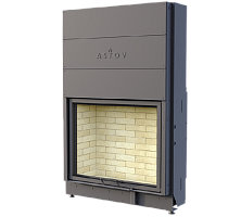 Каминная топка АСТОВ ПС 10080 - ТОПКА ПОДОВАЯ С ПРЯМЫМ СТЕКЛОМ И ПОДЪЕМНЫМ МЕХАНИЗМОМ ДВЕРЦЫ