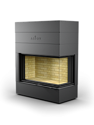 Каминная топка АСТОВ П2С 12570 - ТОПКА ПОДОВАЯ 2 СТЕКЛА (Г-образная) И ПОДЪЕМНЫМ МЕХАНИЗМОМ ДВЕРЦЫ