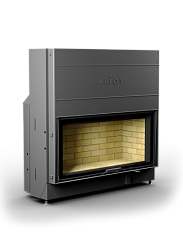 Каминная топка АСТОВ ПС 12057 - ТОПКА ПОДОВАЯ С ПРЯМЫМ СТЕКЛОМ И ПОДЪЕМНЫМ МЕХАНИЗМОМ ДВЕРЦЫ