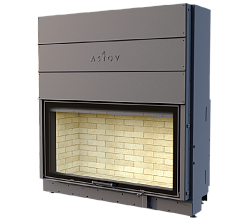 Каминная топка АСТОВ ПС 15080 - ТОПКА ПОДОВАЯ С ПРЯМЫМ СТЕКЛОМ И ПОДЪЕМНЫМ МЕХАНИЗМОМ ДВЕРЦЫ