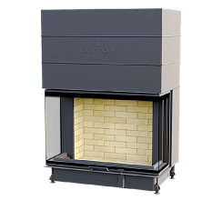 Каминная топка П3С 11074 - ТОПКА ПОДОВАЯ 3 СТЕКЛА (П-образная) И ПОДЪЕМНЫМ МЕХАНИЗМОМ ДВЕРЦЫ