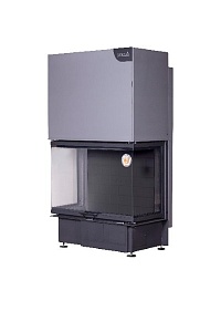 ДЕЛЬТА 800 PВ три стекла принтинг подовое горение черный шамот