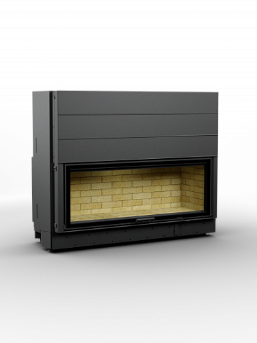 Каминная топка АСТОВ ПС 15057 - ТОПКА ПОДОВАЯ С ПРЯМЫМ СТЕКЛОМ И ПОДЪЕМНЫМ МЕХАНИЗМОМ ДВЕРЦЫ